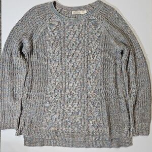 Faded Glory Cable Knit Sweater‎ Womens Large Rainbow Color